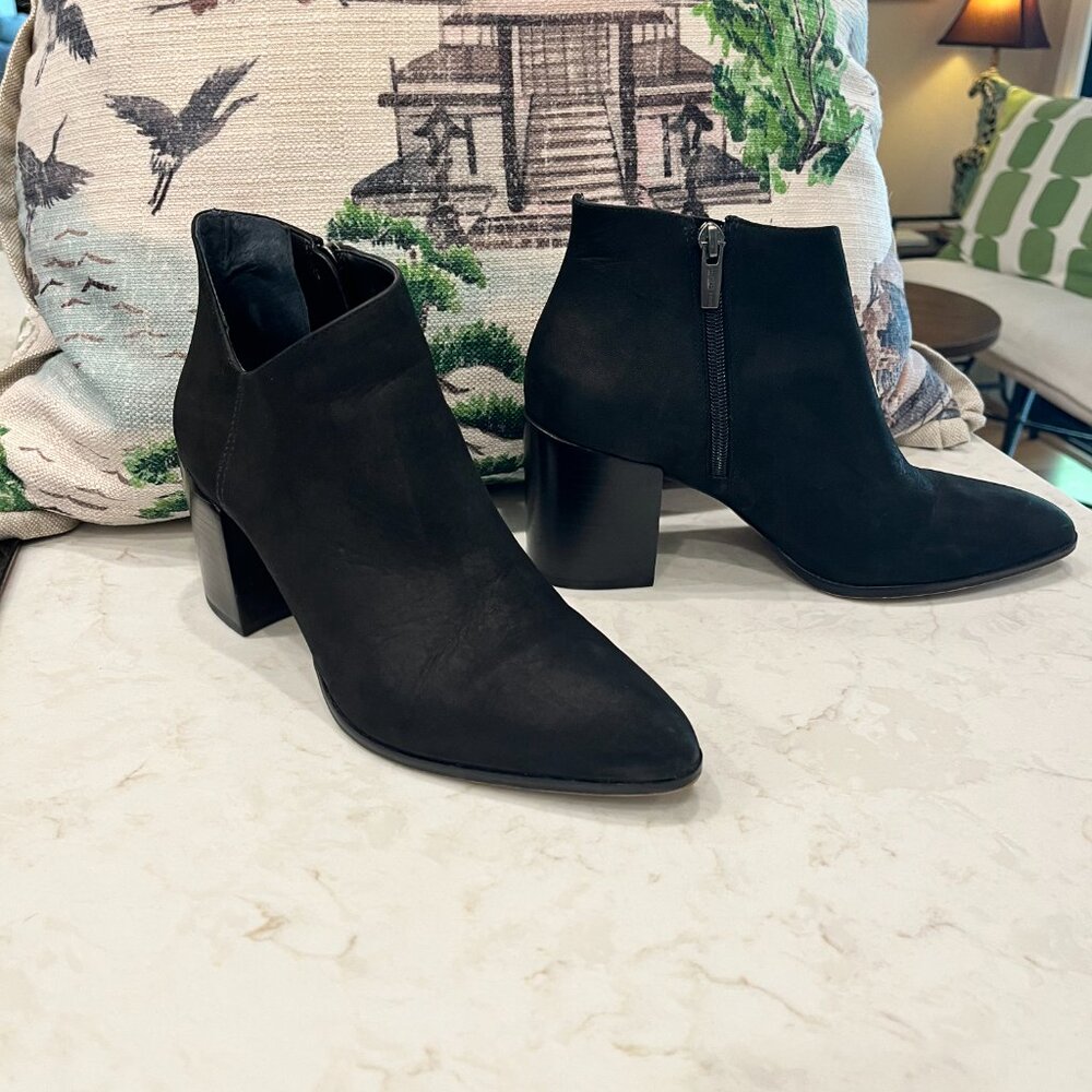 Vince Camuto Kathrina Black Bodau Leather Ankle Boot